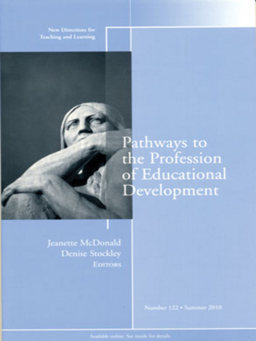 Title details for Pathways to the Profession of Educational Development by Jeanette McDonald - Available